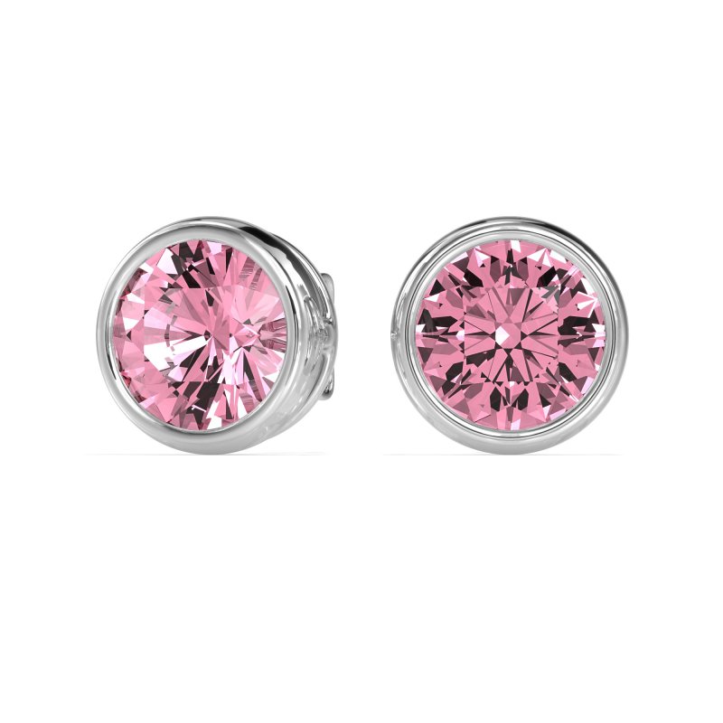 Classic Round Bezel-Set Studs
