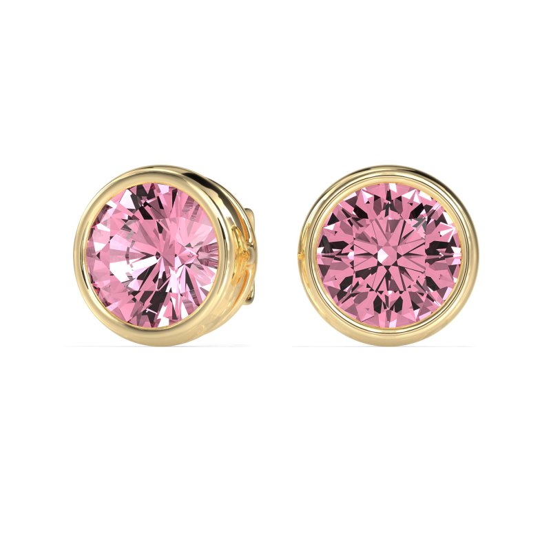 Classic Round Bezel-Set Studs