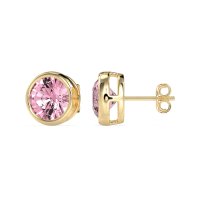 Classic Round Bezel-Set Studs