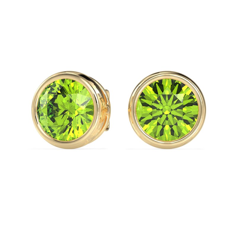 Classic Round Bezel-Set Studs