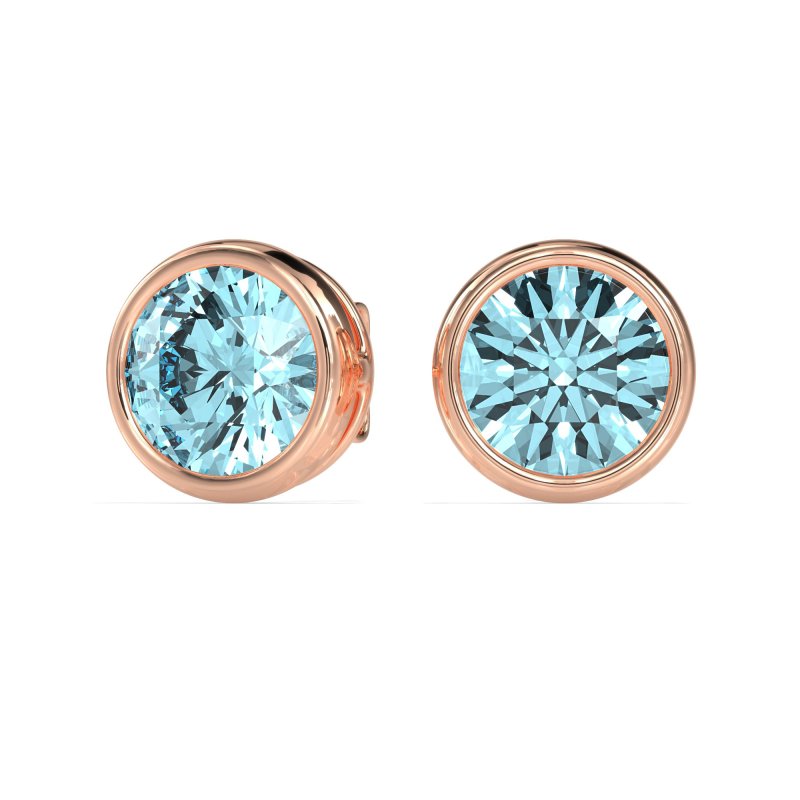 Classic Round Bezel-Set Studs