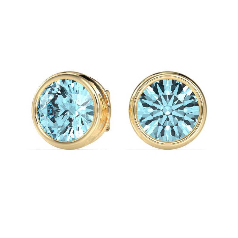 Classic Round Bezel-Set Studs