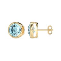 Classic Round Bezel-Set Studs