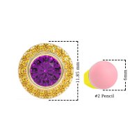 Round Bezel Halo Studs