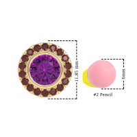 Round Bezel Halo Studs