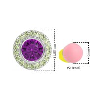 Round Bezel Halo Studs