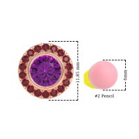 Round Bezel Halo Studs