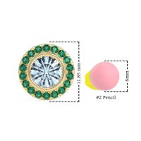 Round Bezel Halo Studs