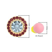 Round Bezel Halo Studs