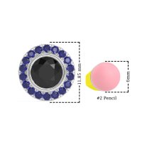 Round Bezel Halo Studs