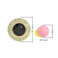 Round Bezel Halo Studs