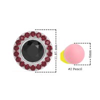 Round Bezel Halo Studs