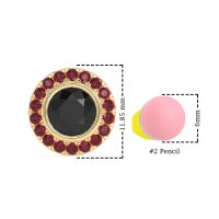 Round Bezel Halo Studs