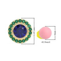 Round Bezel Halo Studs