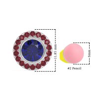 Round Bezel Halo Studs