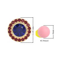 Round Bezel Halo Studs