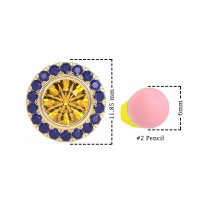 Round Bezel Halo Studs