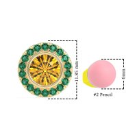 Round Bezel Halo Studs