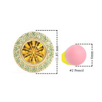 Round Bezel Halo Studs