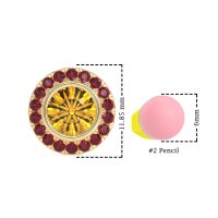 Round Bezel Halo Studs