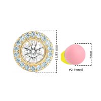 Round Bezel Halo Studs