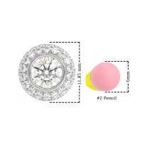 Round Bezel Halo Studs