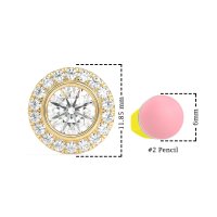 Round Bezel Halo Studs