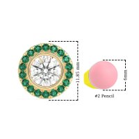 Round Bezel Halo Studs