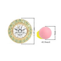 Round Bezel Halo Studs