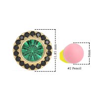 Round Bezel Halo Studs