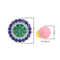 Round Bezel Halo Studs