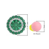 Round Bezel Halo Studs