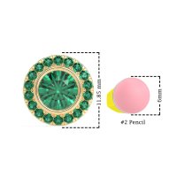 Round Bezel Halo Studs