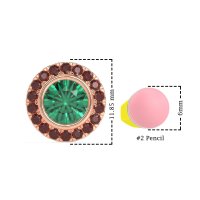 Round Bezel Halo Studs