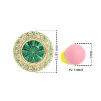 Round Bezel Halo Studs