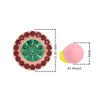 Round Bezel Halo Studs