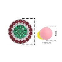 Round Bezel Halo Studs