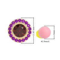 Round Bezel Halo Studs