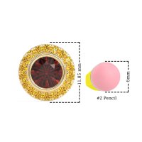Round Bezel Halo Studs