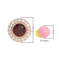 Round Bezel Halo Studs