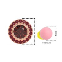 Round Bezel Halo Studs