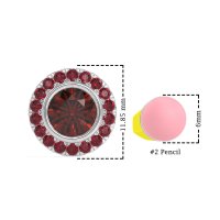 Round Bezel Halo Studs