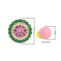 Round Bezel Halo Studs