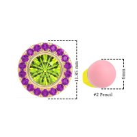 Round Bezel Halo Studs