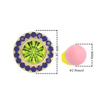 Round Bezel Halo Studs