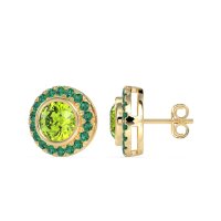 Round Bezel Halo Studs