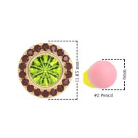 Round Bezel Halo Studs