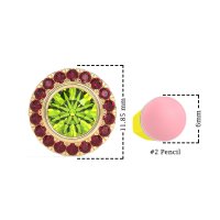 Round Bezel Halo Studs