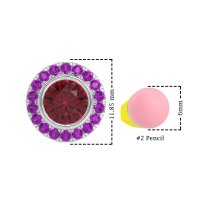 Round Bezel Halo Studs