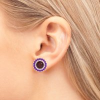 Round Bezel Halo Studs
